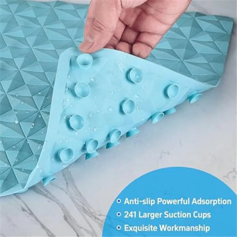 Non Slip Bathtub Mat Natural Rubber 241 Suction Cups 16x28